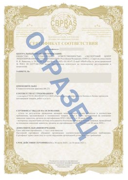 Образец Сертификат СТО 01.064.00220722.2-2020 Волжский Сертификат СТО 01.064.00220722.2-2020 